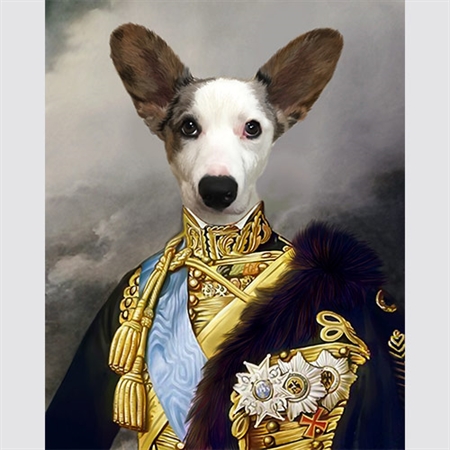 Custom Renaissance Pet Portrait as A King,by myDaVinci - myDaVinci